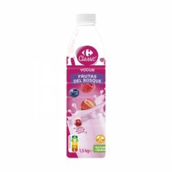 Yogur líquido de frutas del bosque Carrefour Classic' sin gluten 1,5 l.