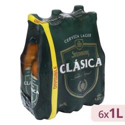 Cerveza Clásica Steinburg 6 botellas X 1 L
