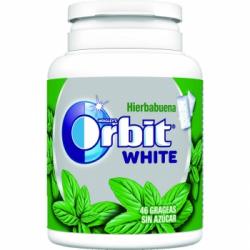 Chicles de hierbabuena sin azúcar White Orbit 64 g.