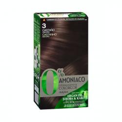 Coloración permanente 3 castaño oscuro Deliplus 0% amoníaco Caja 1 ud