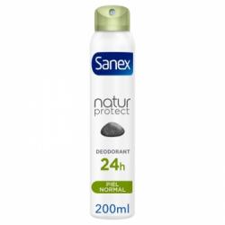 Desodorante en spray piel normal 24h con piedra de alumbre Natur Protect Sanex 200 ml.
