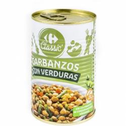 Garbanzos con verduras Classic Carrefour sin gluten 430 g.