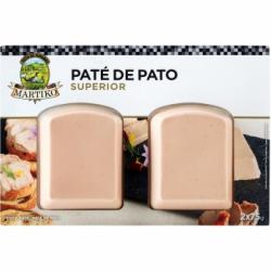 Paté de pato superior Martiko sin gluten pack de 2 unidades de 75 g.