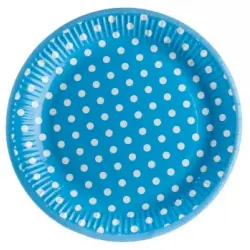 Plato Desechable CARREFOUR HOME 23 cm 8 ud -Celeste