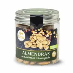 Almendra frita con hierbas provenzales Extra Carrefour sin gluten 125 g.