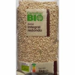 Arroz redondo integral ecológico Carrefour Bio 1 kg.