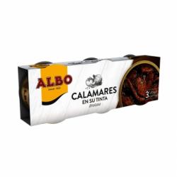 Calamares en su tinta Albo pack 3 unidades de 50 g.