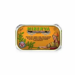 Filetes de caballa en aceite de oliva virgen extra ecológico Minerva 85 g.