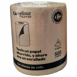 Servilleta Eco en rollo 2 capas Carrefour Home 500 uds