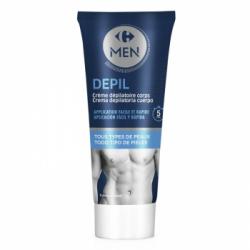 Crema depilatoria corporal para todo tipo de pieles Carrefour Men 200 ml.