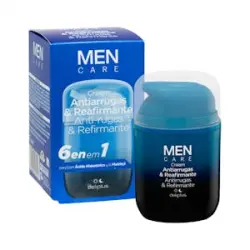 Crema facial Antiarrugas y Reafirmante Men care Deliplus ácido hialurónico y matrixyl Bote 0.05 100 ml