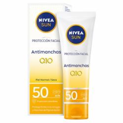 Crema solar facial Anti-edad & Anti-manchas 0% residuos blancos FP 50 Nivea Sun 50 ml.