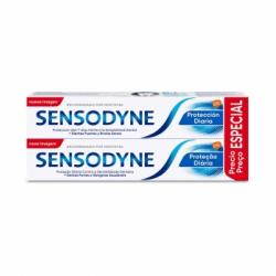 Dentífrico para dientes sensibles Protección Diaria Sensodyne pack de 2 unidades de 75 ml.