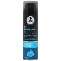 Gel de afeitado piel sensible Carrefour Men 200 ml.