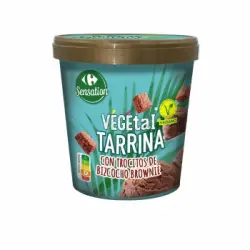 Helado vegetal de chocolate y brownie Carrefour Sensation 500 ml.