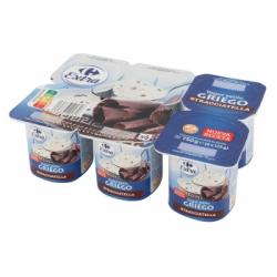 Yogur griego con stracciatella Carrefour Extra sin gluten pack de 6 unidades de 125 g.