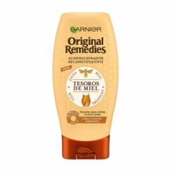 Acondicionador reconstituyente Tesoros de Miel para pelo dañado Original Remedies Garnier 250 ml.