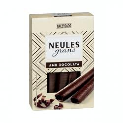 Barquillos grandes con chocolate Neules Hacendado Caja 0.14 kg