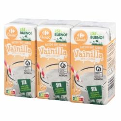 Batido de vainilla Carrefour sin gluten pack de 3 brik de 200 ml.