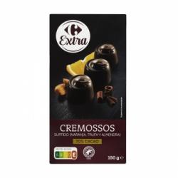 Bombones de chocolate naranja, trufa y almendra 70% cacao Carrefour Extra 150 g.
