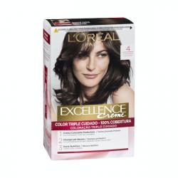 Coloración permanente L'Oréal 4 castaño Caja 1 ud