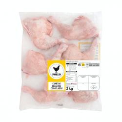 Cuartos traseros de pollo congelados Paquete 2 kg