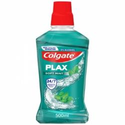 Enjuague bucal protección 24h antibacteriano Plax Soft Mint Colgate 500 ml.