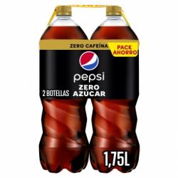 Pepsi zero azúcar zero cafeína pack de 2 botellas de 1,75 cl.