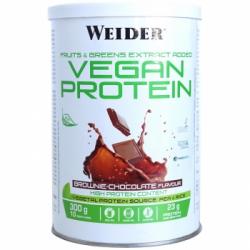 Proteína vegana de chocolate Weider sin gluten 300 g.