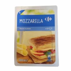 Queso mozzarella en lonchas Carrefour 200 g.