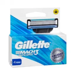 Recambios maquinilla de afeitar Mach 3 Start Gillette 3 hojas Paquete 1 ud