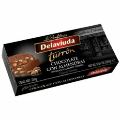 Turrón de chocolate con almendras Delaviuda 250 g.