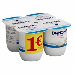 Yogur natural Danone pack de 4 unidades de 120 g.