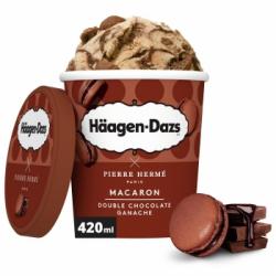 Helado doble chocolate ganache Macaron Häagen-Dazs 364 g.