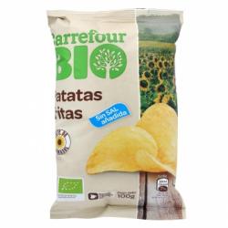 Patatas fritas sin sal añadida ecológicas Carrefour Bio 100 g.