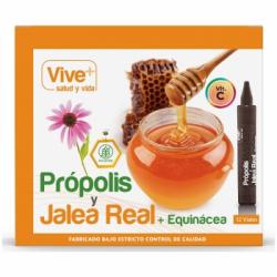 Própolis con jalea real y equinacea en viales Vive+ sin gluten 12 ud.