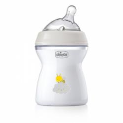 Biberón anticólicos 2+ meses tetina inclinada de silicona NaturalFeeling Chicco 250 ml.