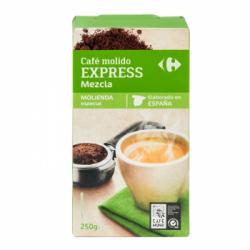 Café molido mezcla Carrefour 250 g.