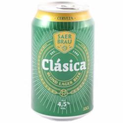 Cerveza rubia clásica Carrefour lata 33 cl