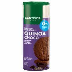 Galletas con quinoa y chocolate sin azúcar añadido Santiveri 175 g.