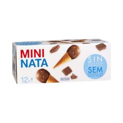 Helado mini cucurucho nata Hacendado sin azúcares añadidos Caja 444 ml