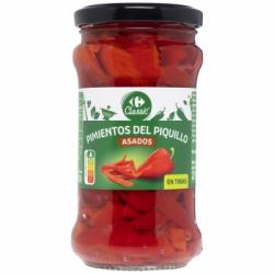 Pimientos del Piquillo asados en tiras primera Carrefour sin lactosa 225 g.