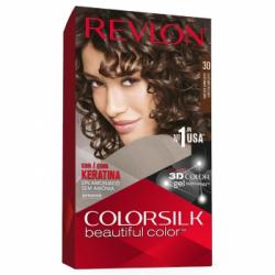 Tinte de cabello permanente sin amoniaco tono 30 castaño oscuro Revlon Colorsilk 1 ud.