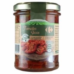 Tomates secos con aceite de oliva y girasol Carrefour 120 g.