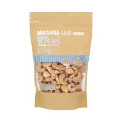Anacardo tostado 0% sal añadida Hacendado Paquete 0.2 kg