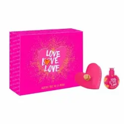 Estuche Agatha Ruiz de la Prada Love Love Love: agua de colonia 50 ml + agua de colonia 30 ml.