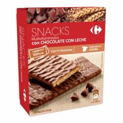 Galletas con chocolate con leche Mulivitaminadas Carrefour 200 g.