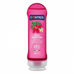 Gel de masaje corporal con aroma a especias florales Thai Passion 2 en 1 Control 200 ml.