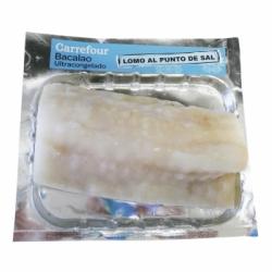 Lomo de bacalao al punto de sal congelado Carrefour 400 g