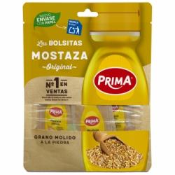 Mostaza Prima sin gluten pack de 12 sobres de 4 g.
